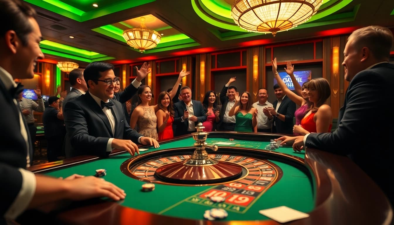 Join the fun and register now at an exciting casino game environment with players and dealers.