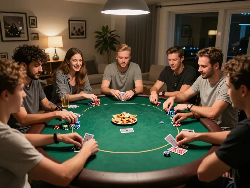 Engage in thrilling poker sessions with gameradar during a friendly home game night.