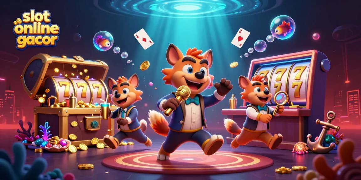 Menghadirkan slot online gacor dengan suasana kasino yang meriah dan karakter lucu yang berinteraksi.
