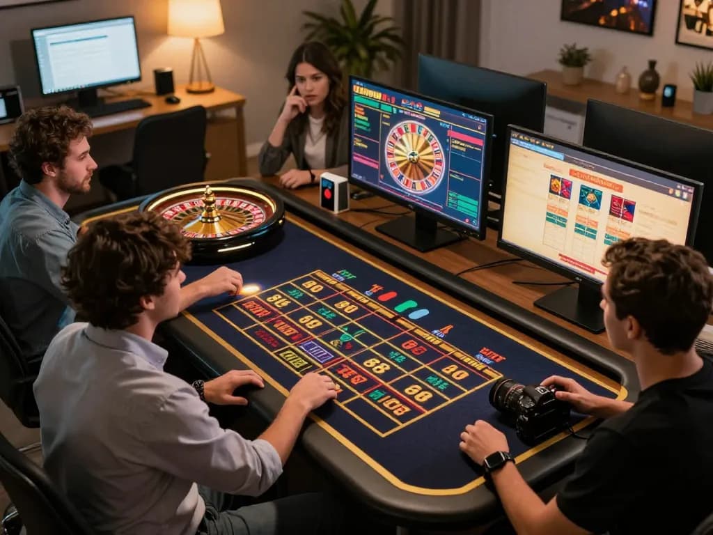 Engaged player experiencing live casino gameplay on LUCKYWIN.COM, showcasing excitement and strategic focus in an immersive online environment.