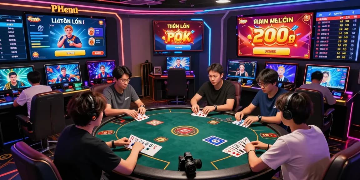 Dynamic gaming environment showcasing players enjoying game bài 68 with engaging graphics and avatar interactions.