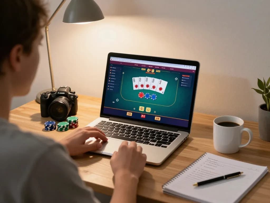 Engaging in online poker gameplay with luckyindex for better bankroll management and strategy.