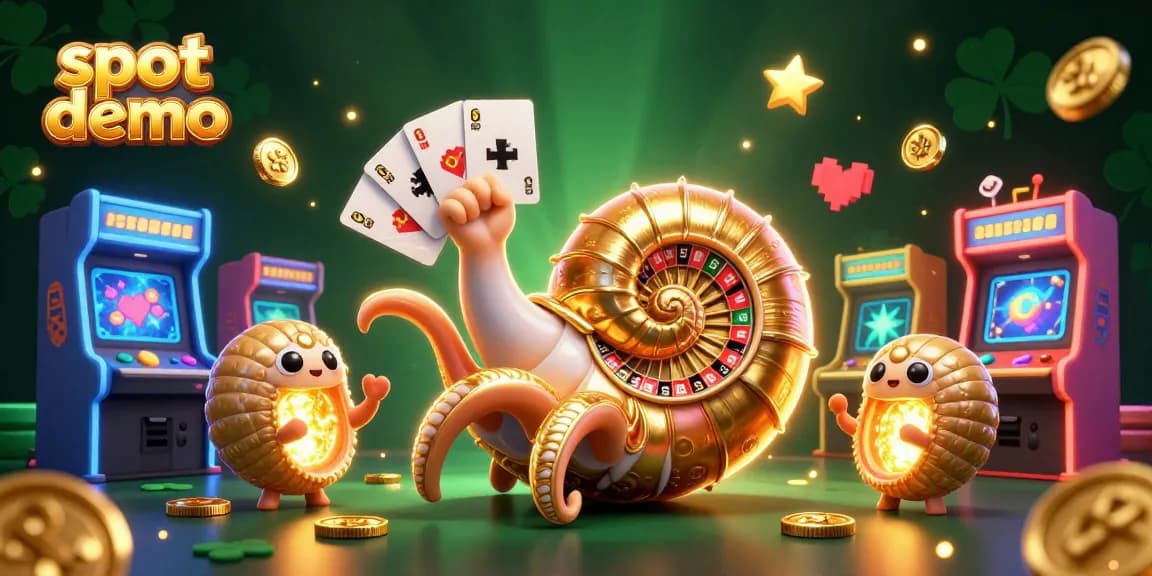 Menjelajahi slot demo yang menarik dengan karakter nautilus raksasa dan mesin permainan arcade berwarna-warni, memberikan pengalaman perjudian yang menarik.