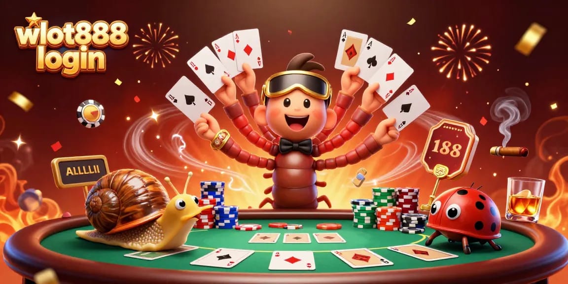 Permainan kartu yang menarik dengan wslot888 login dan dealer unik di meja poker.