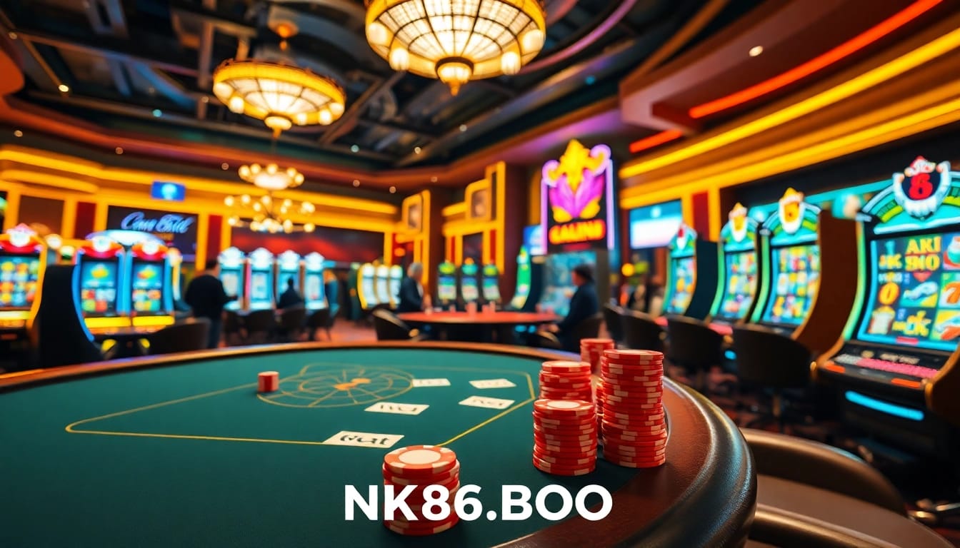 Experience thrilling online betting at NK88.BOO with vibrant casino tables and exciting games.