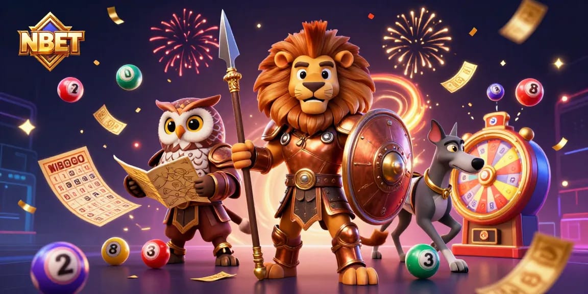 Experience the thrill of NBET casino action with vibrant characters and dynamic gameplay elements.