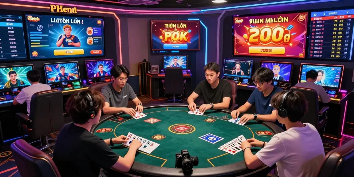 Dynamic gaming environment showcasing players enjoying game bài 68 with engaging graphics and avatar interactions.