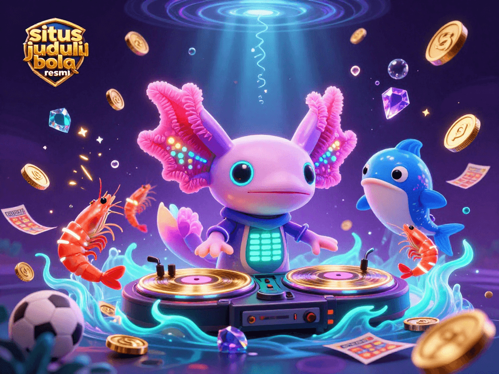 Engage with exciting features on situs judi bola resmi, where vibrant characters depict thrilling sports betting action.