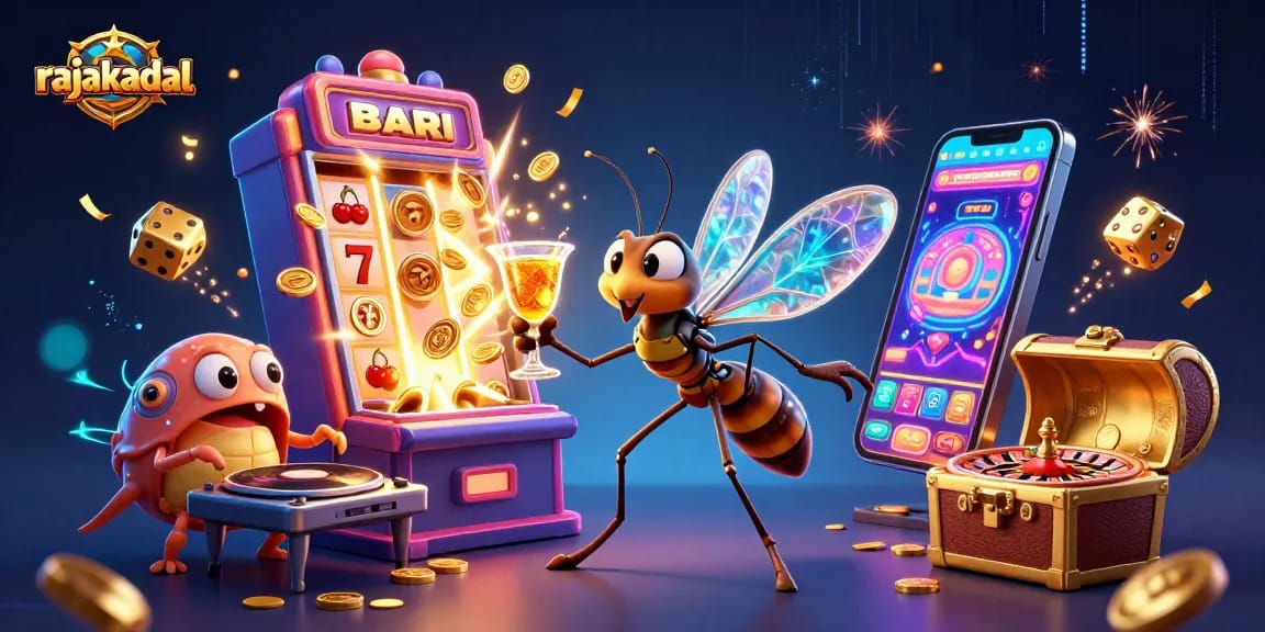 Rasakan keberuntungan dengan rajakadal sambil memainkan slot yang memukau dan koktail emas!