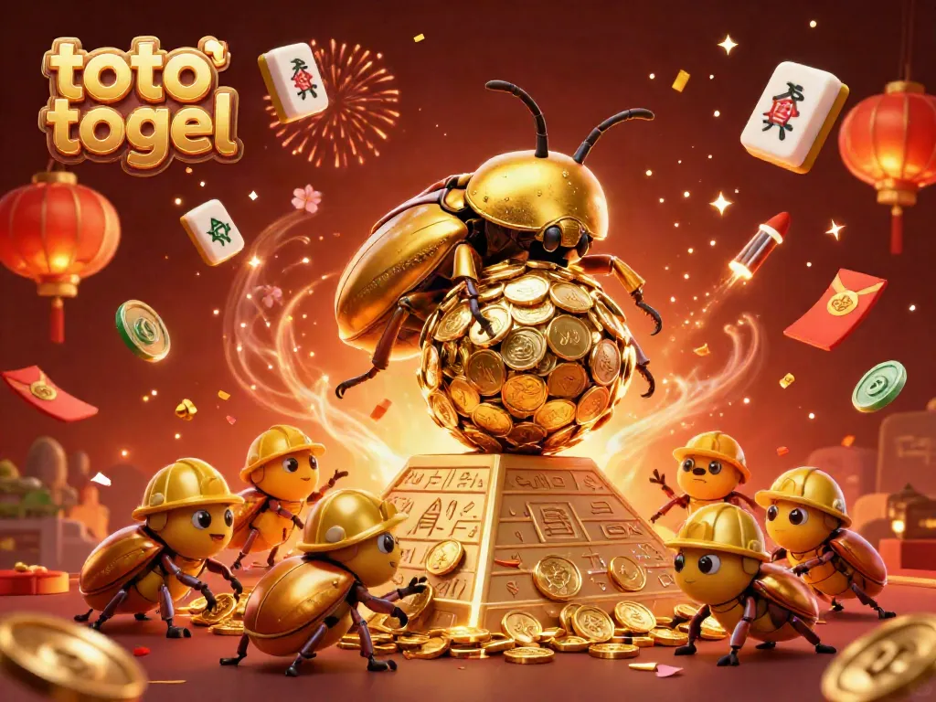 Experience the excitement of toto togel with golden coins and vibrant casino symbols.