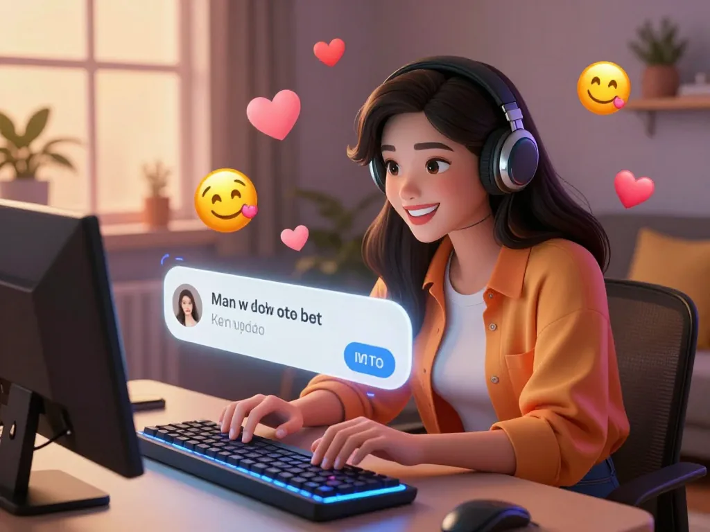 Engaging NSFW AI character in a vibrant chat setting, showcasing interactive features and inviting atmosphere.