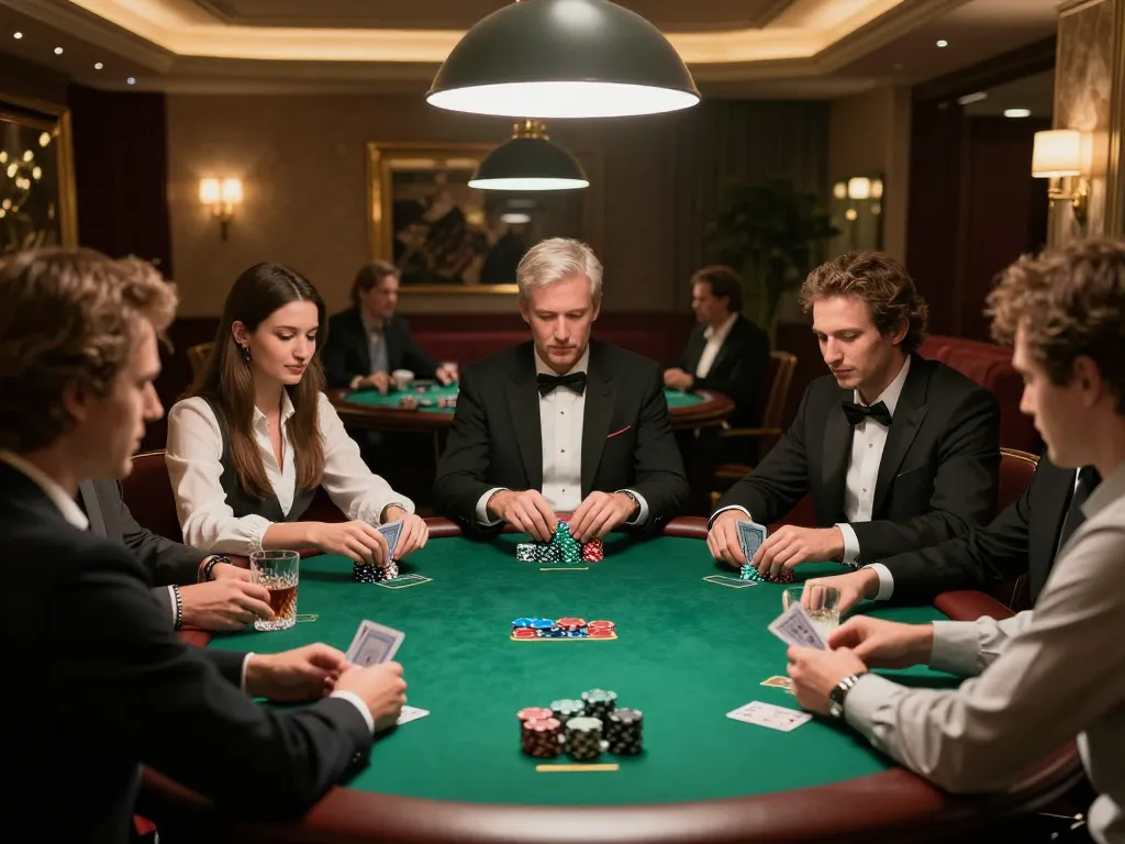 Experience the excitement of high-stakes gameplay with nano banana flash in an elegant poker room setting.
