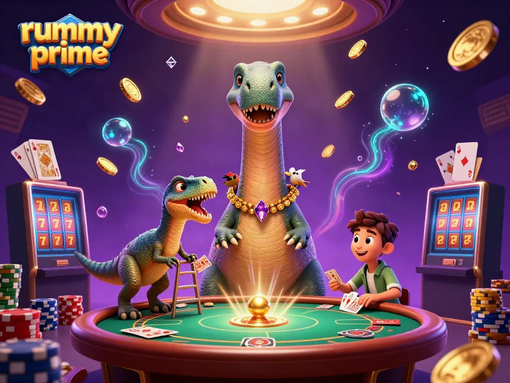Engaging rummy prime scene showcasing vibrant characters and dynamic gameplay elements in a digital casino setting.