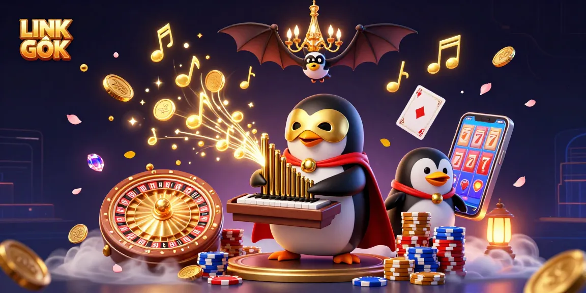 Experience LINK GỐC dynamic casino fun with vibrant 3D scene of winning moments and sparkling rewards.