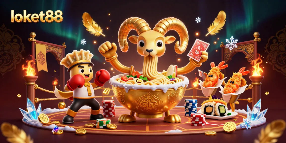 Experience the excitement of loket88 with a vibrant casino scene featuring playful characters!