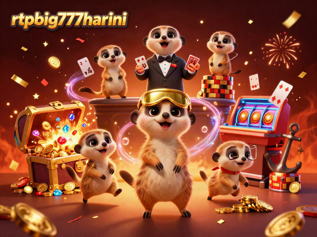 Join the excitement at rtpbig777hariini, featuring a meerkat casino operation, treasure, and dynamic gameplay!