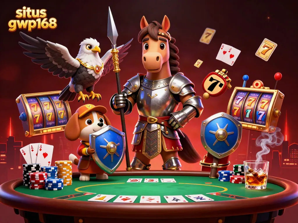 Permainan judi yang menarik di situs gwp168 dengan raja poker, squire, dan burung hantu, menciptakan suasana seru.