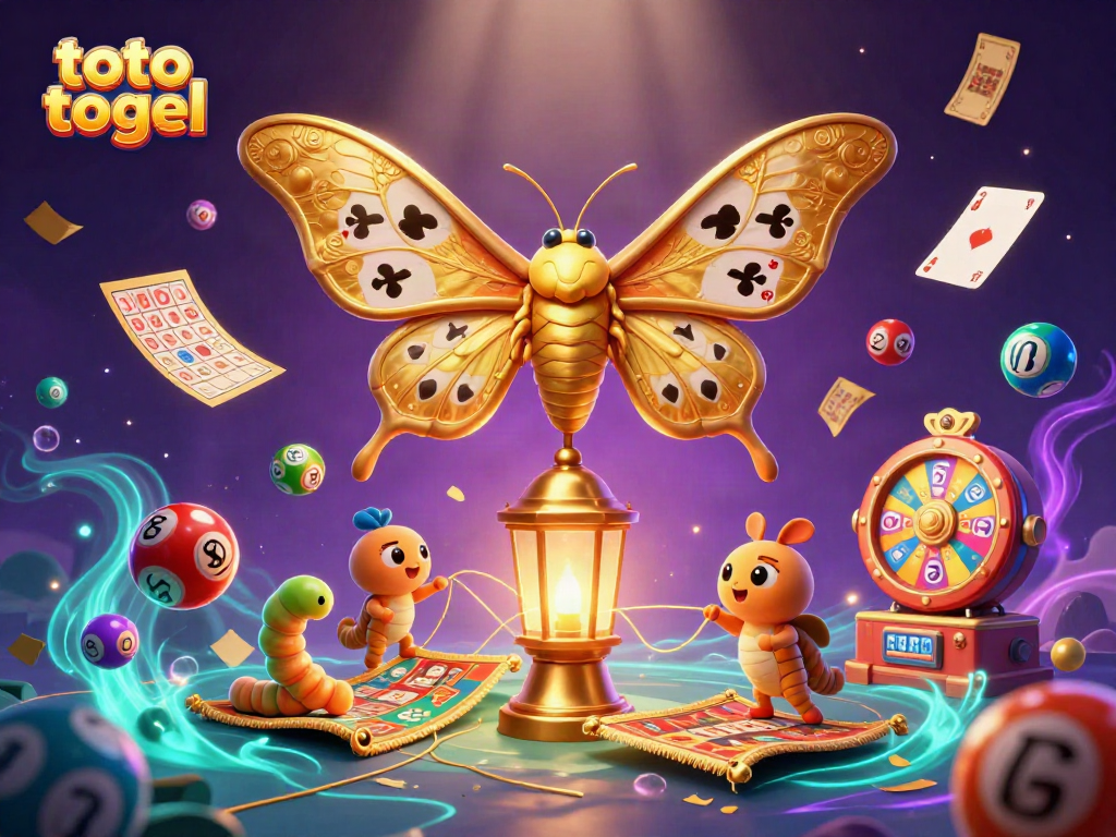 Experience thrilling gameplay with the vibrant toto togel lottery scene featuring colorful balls and golden elements.
