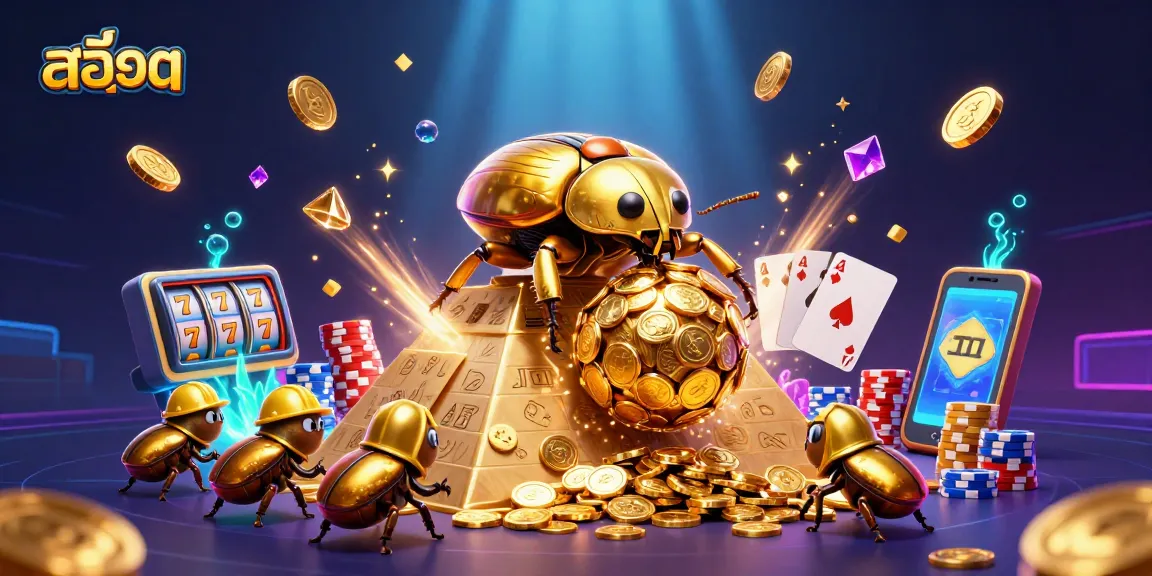 Experience thrilling สล็อต moments with casino elements in vibrant 3D illustration.